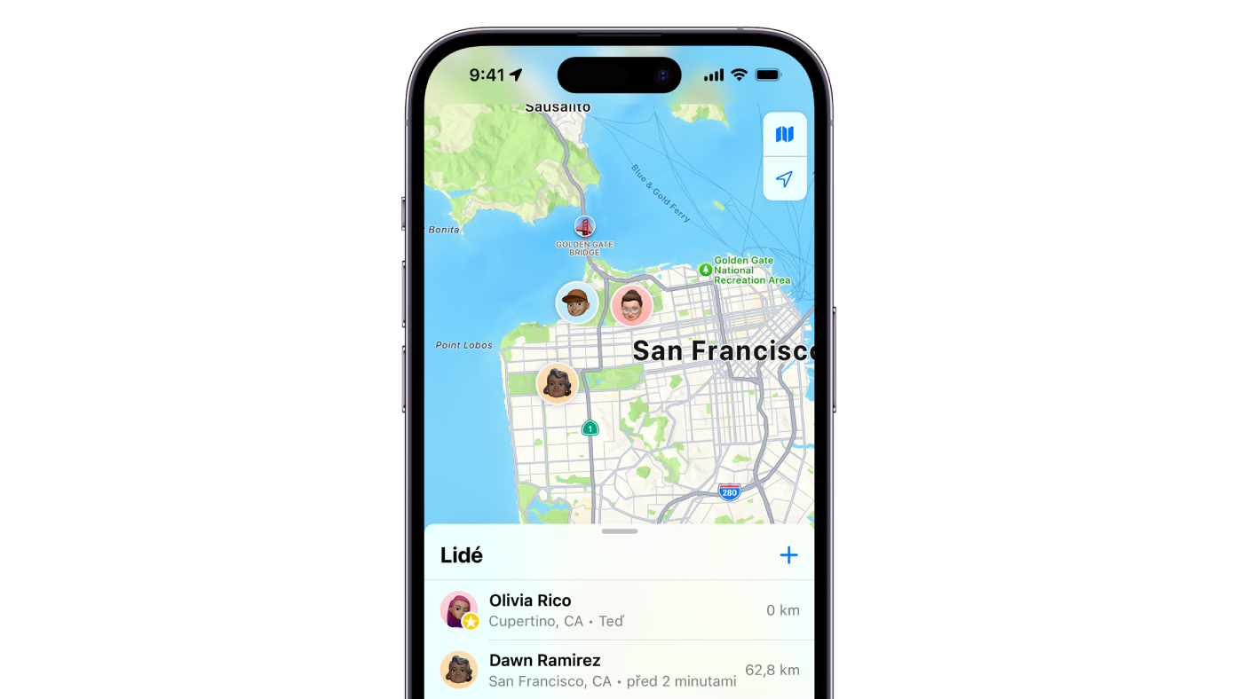 Sdílení polohy v iOS | foto: Apple