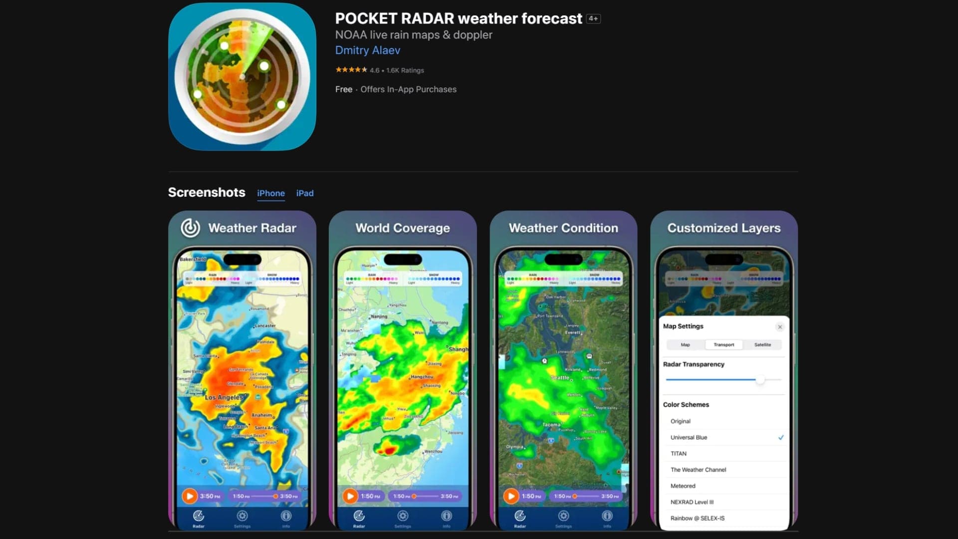 POCKET RADAR weather forecast