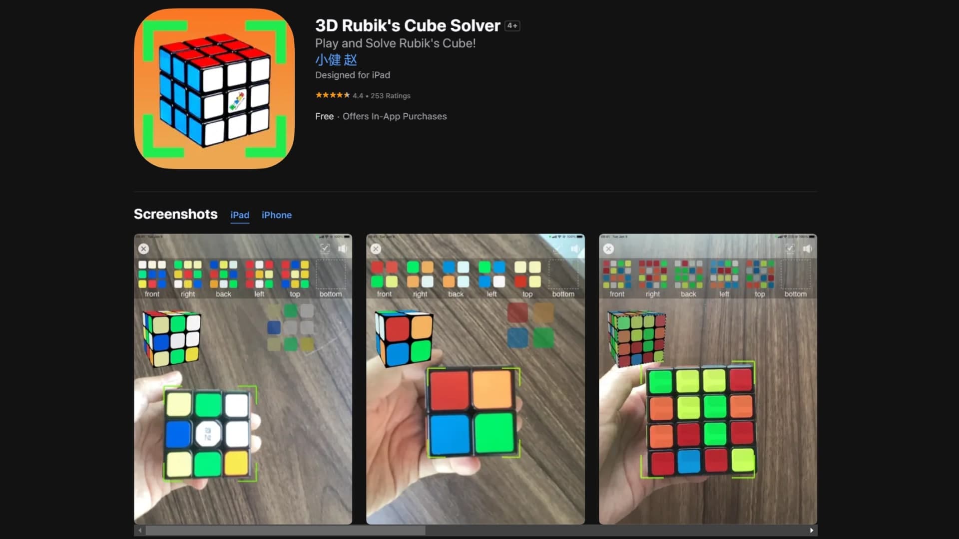 3D Rubik's Cube Solver