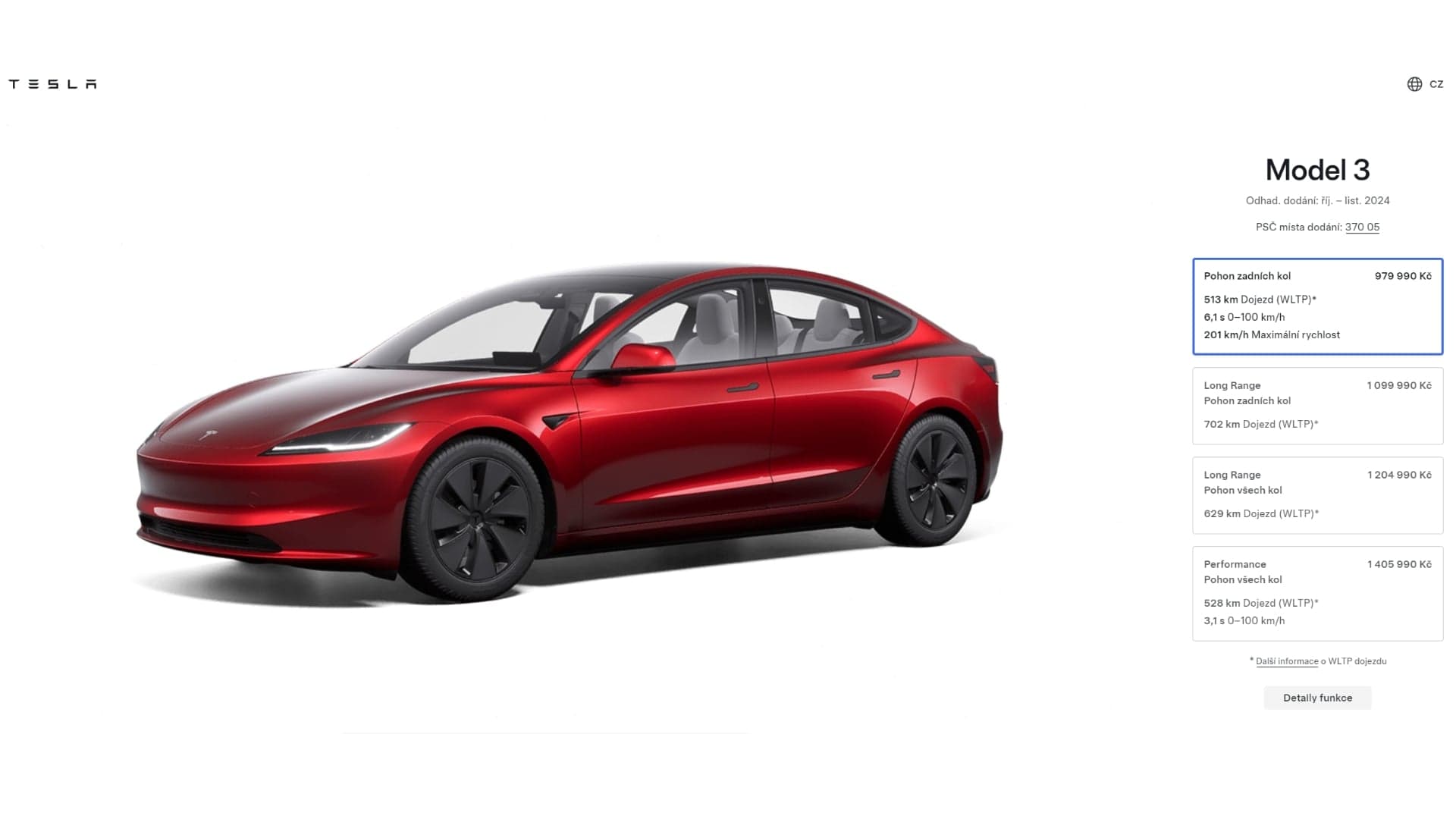 Tesla Model 3 sleva