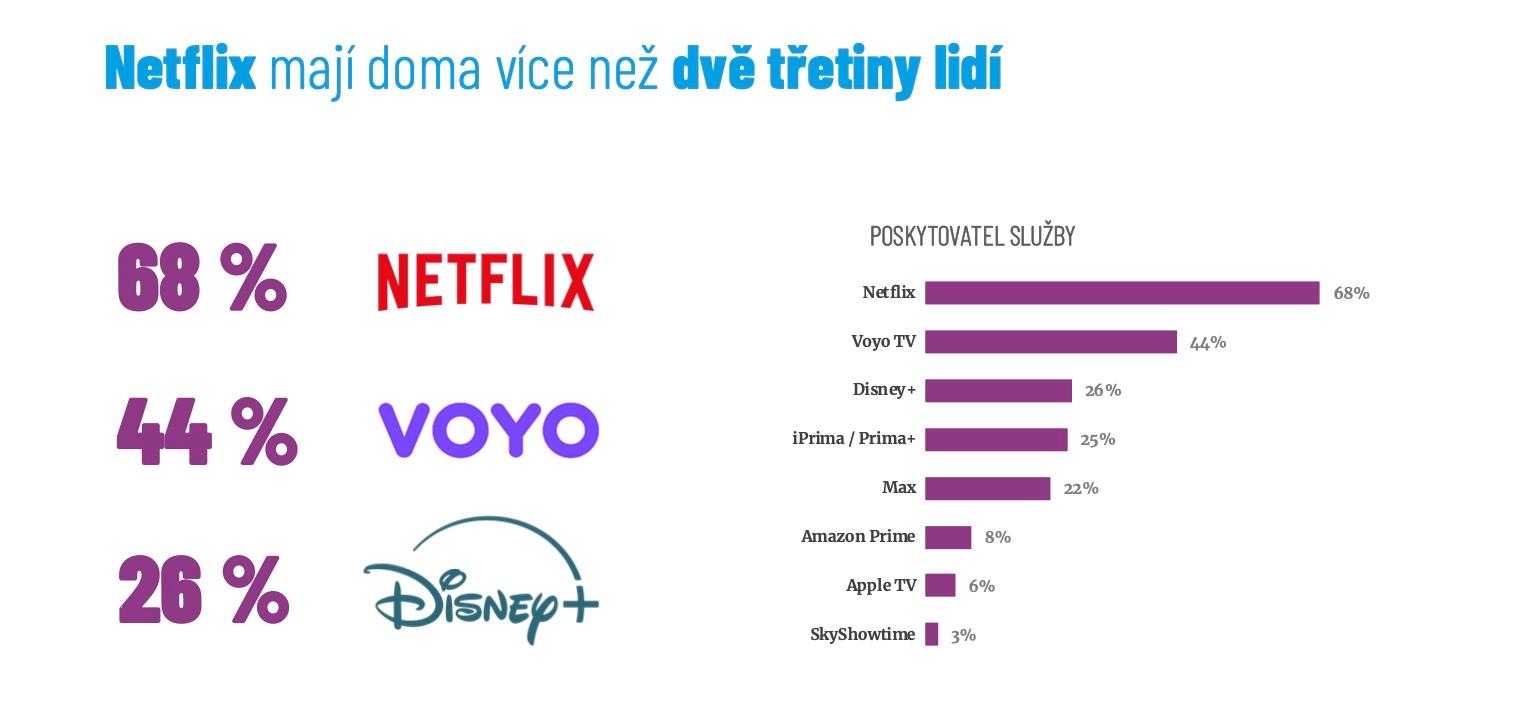 Na jaké služby se Češi dívají nejraději?