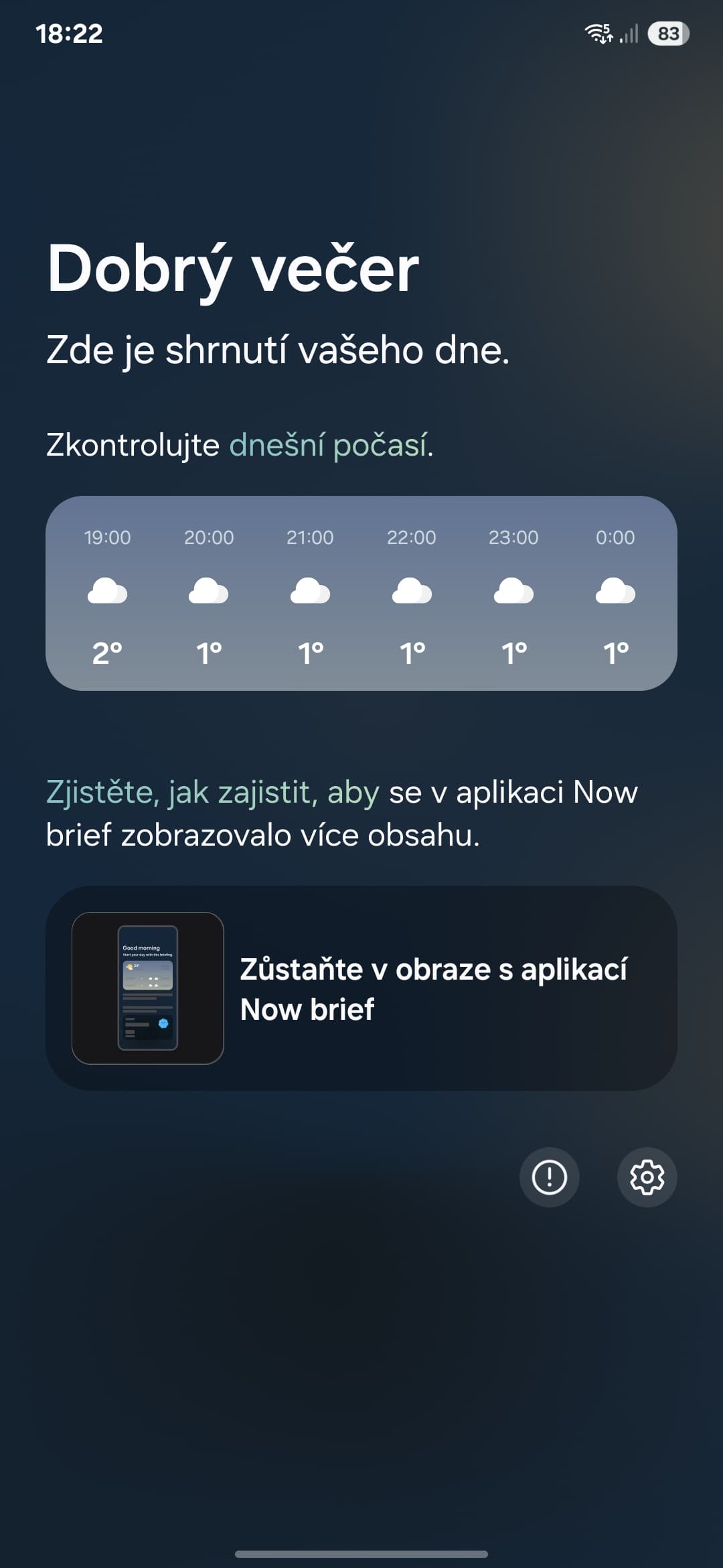 Shrnutí dne