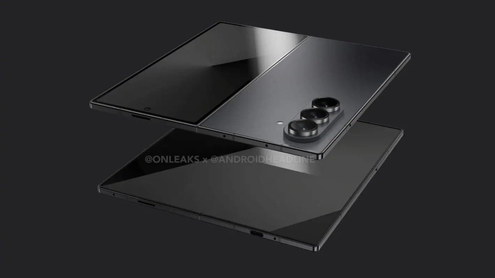 Neoficiální render telefonu Samsung Galaxy Z Fold 7 | foto: Onleaks