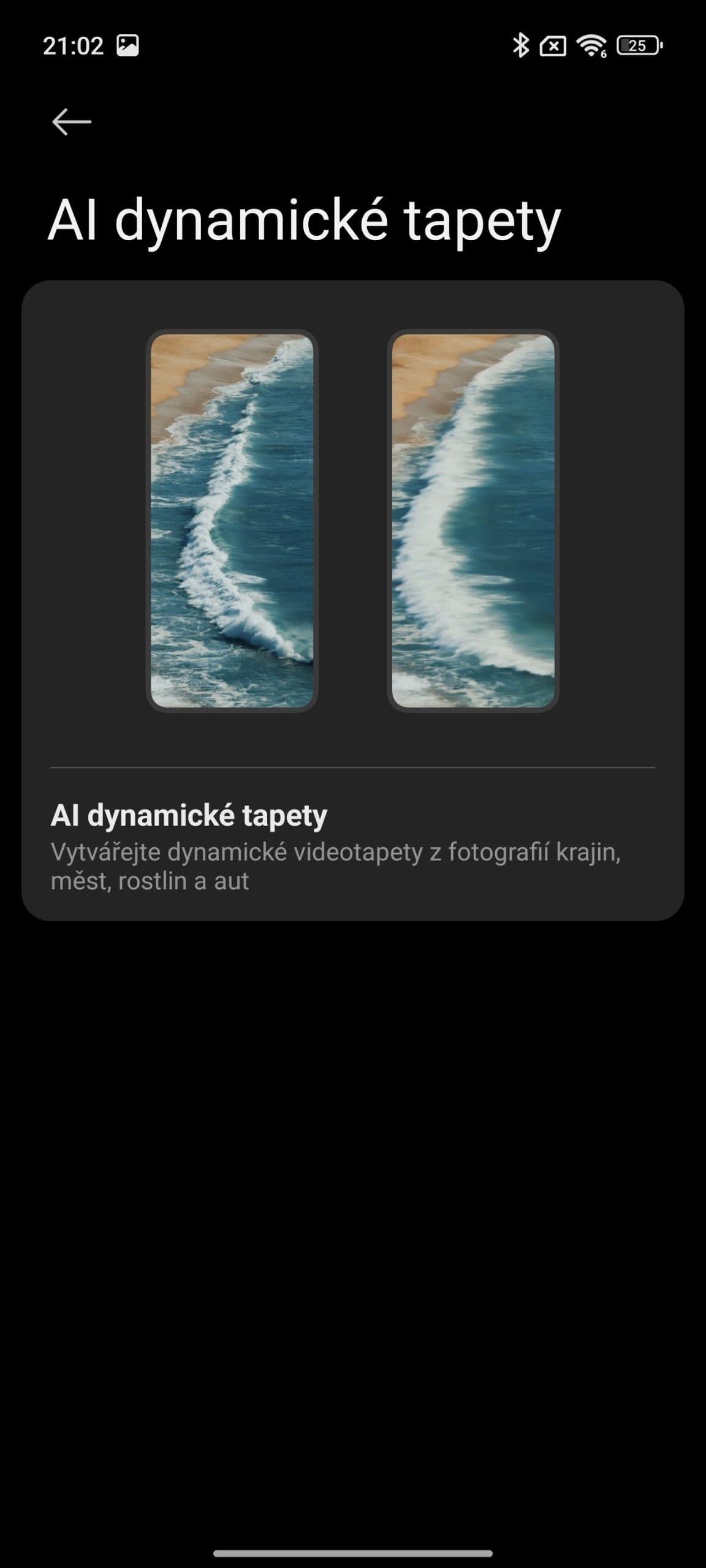 Funkce dynamické tapety