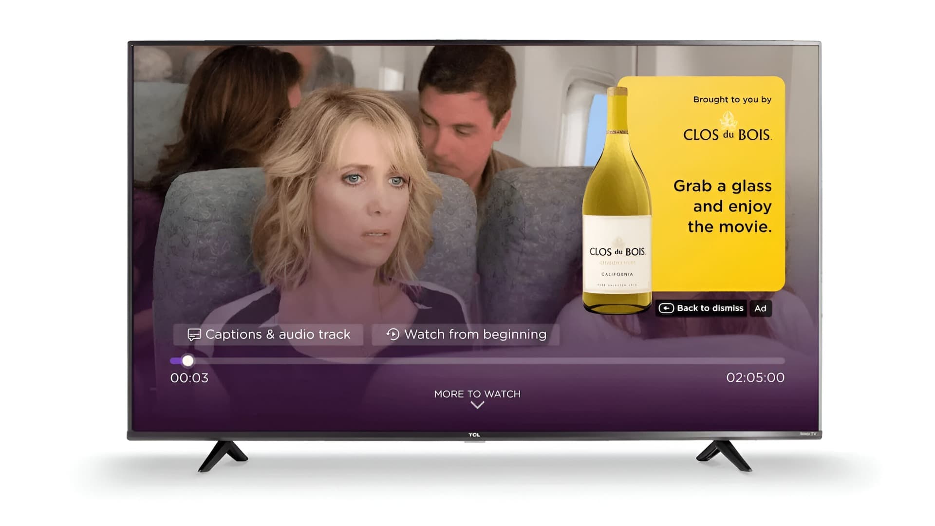 Reklamy při pozastavení filmu v zařízení Roku | foto: Roku