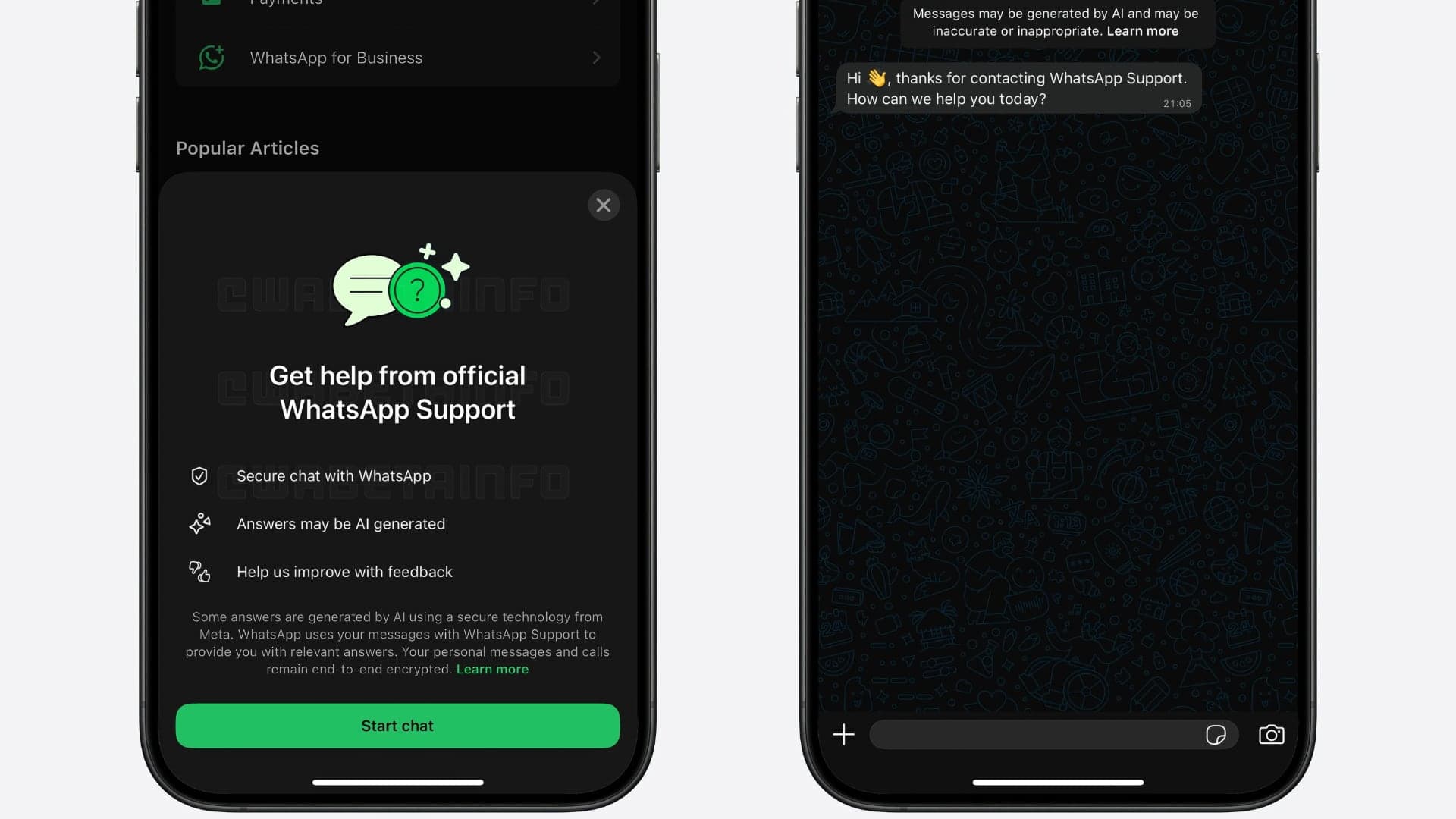Podpora WhatsApp aplikace s AI technologií | foto: WABetaInfo