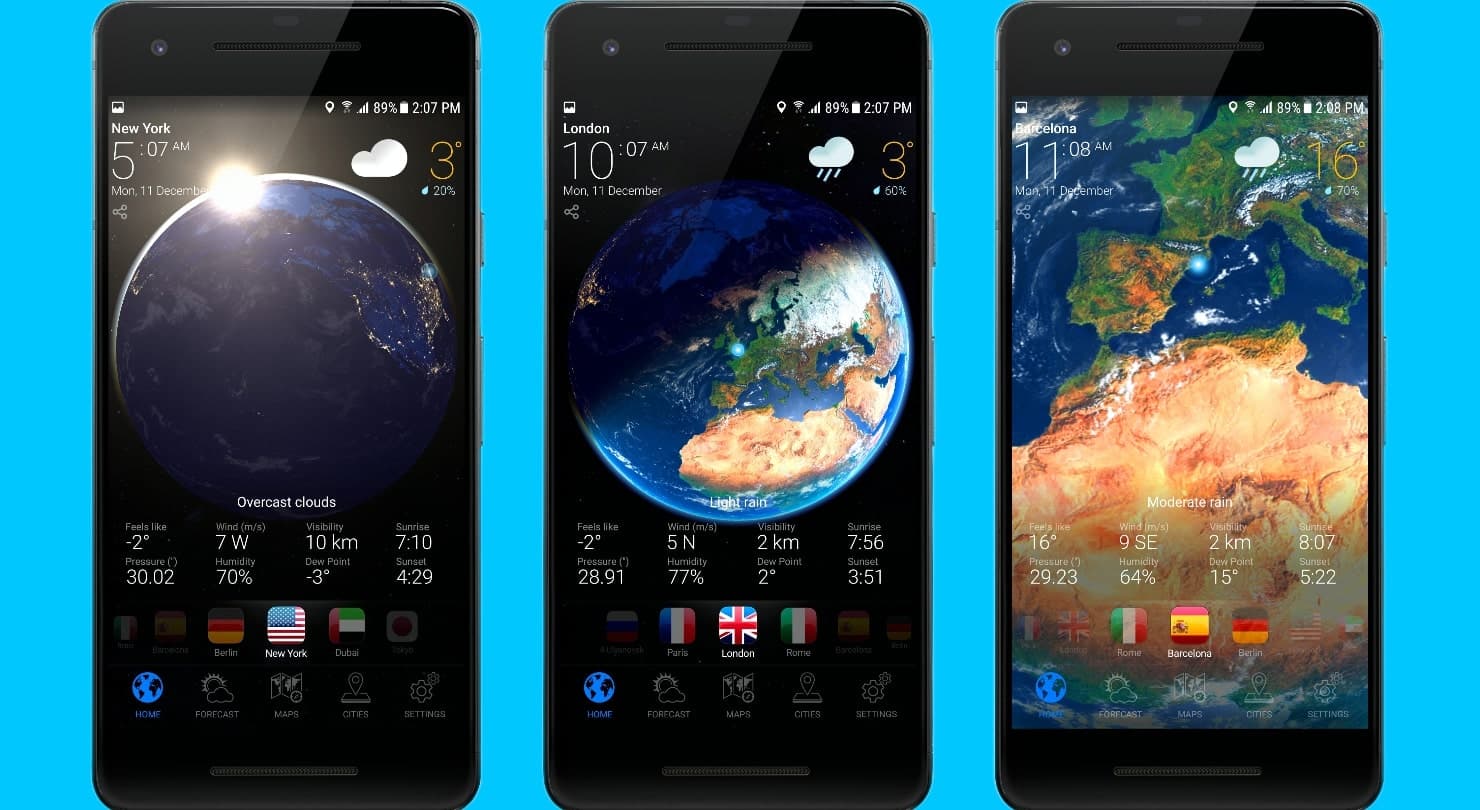 3D Earth pro local forecast