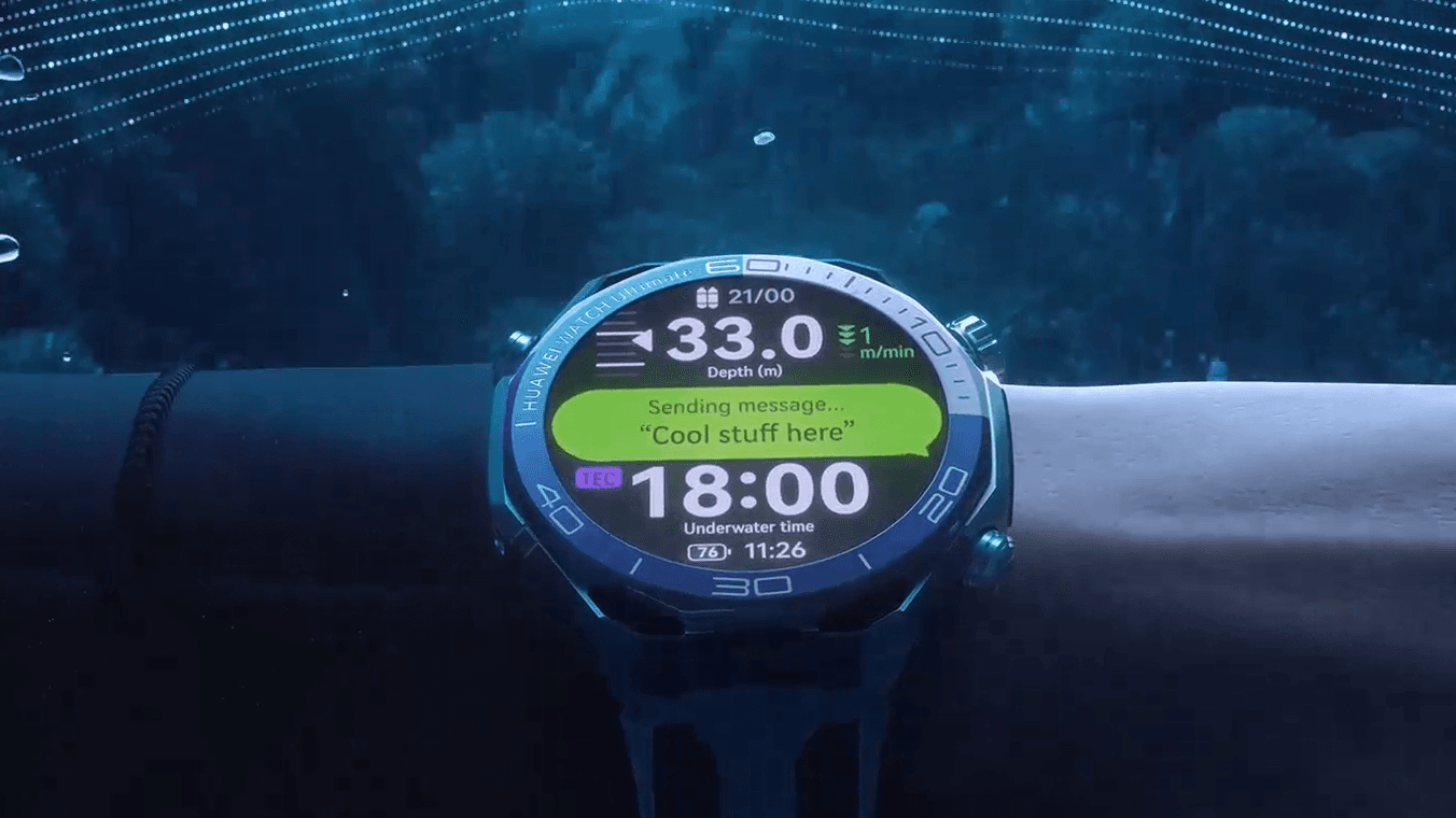 Huawei Watch Ultimate 2 jsou vybaveny vestavěným sonarem | Zdroj: Huawei