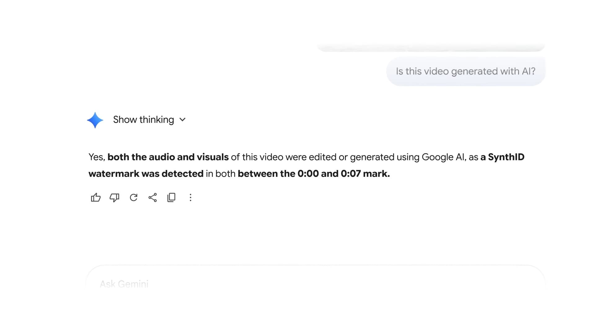 Google Gemini AI video detector | Zdroj: Google