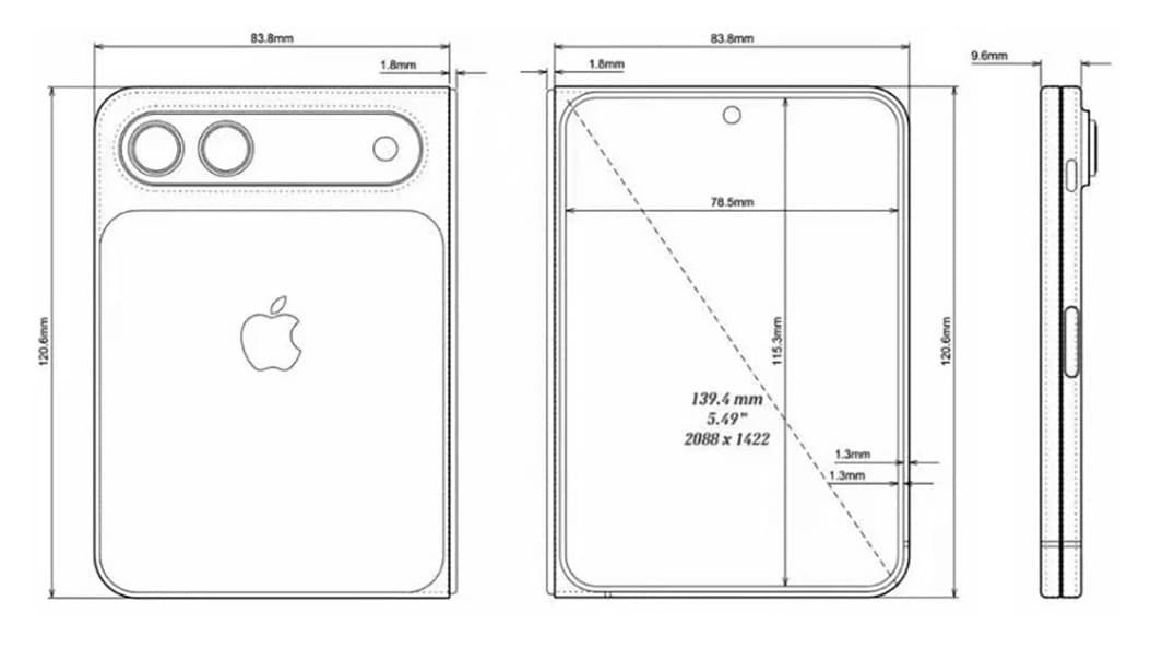 iPhone Fold v zavřeném stavu | Zdroj: iPhone Ticker