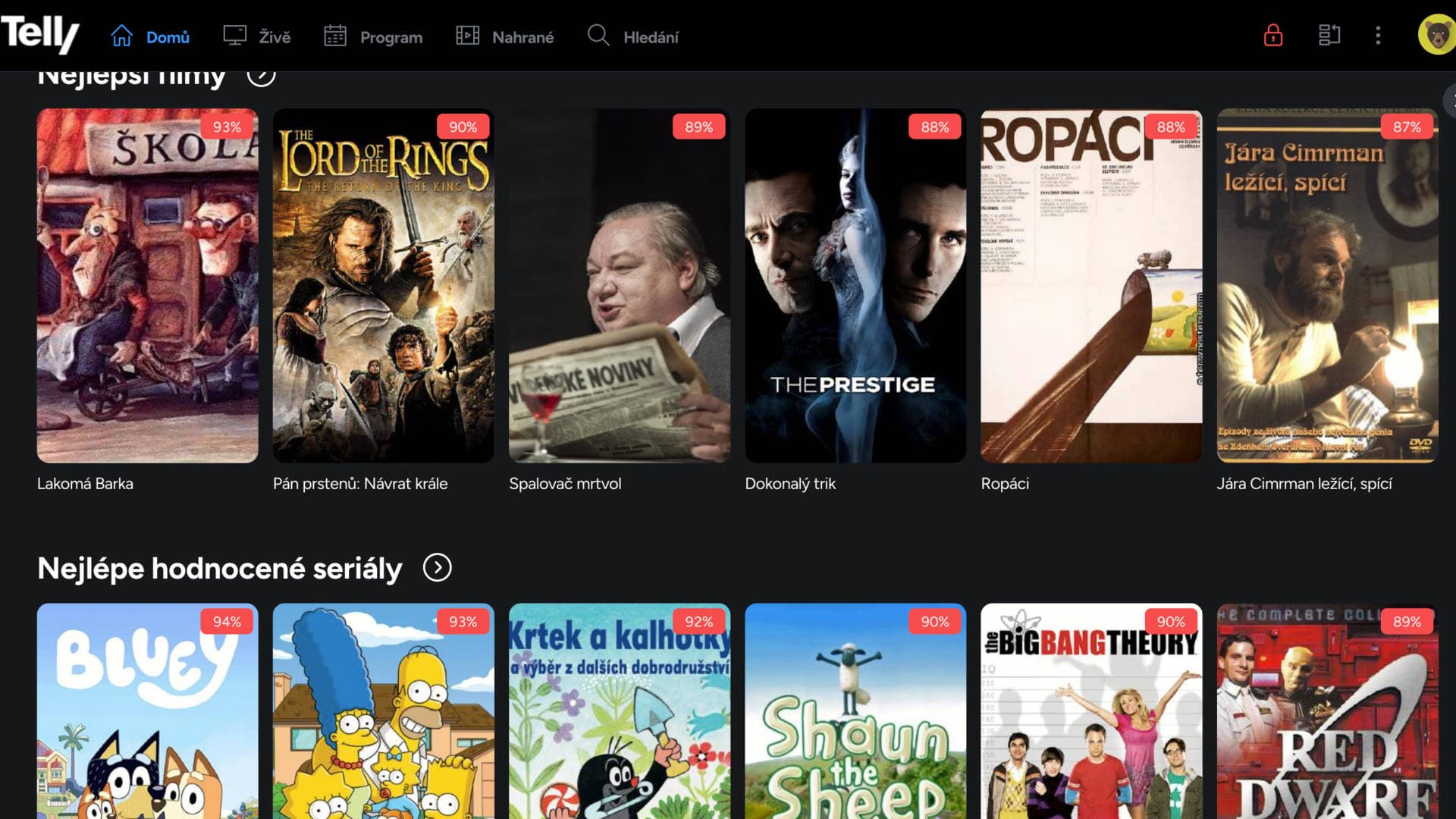Stálý obsah Telly TV | Zdroj: Tomáš Rajnoch