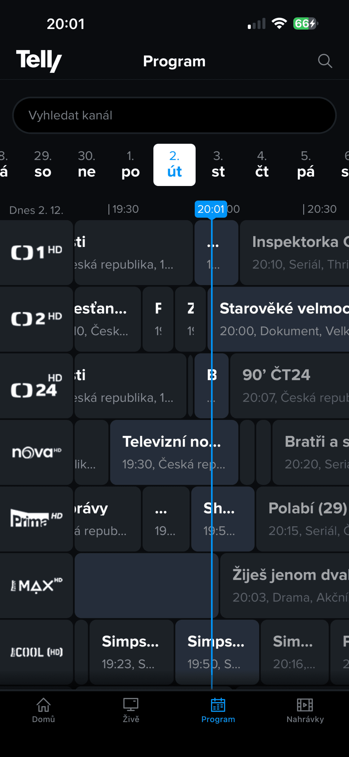Programová nabídka iOS | Zdroj: Tomáš Rajnoch