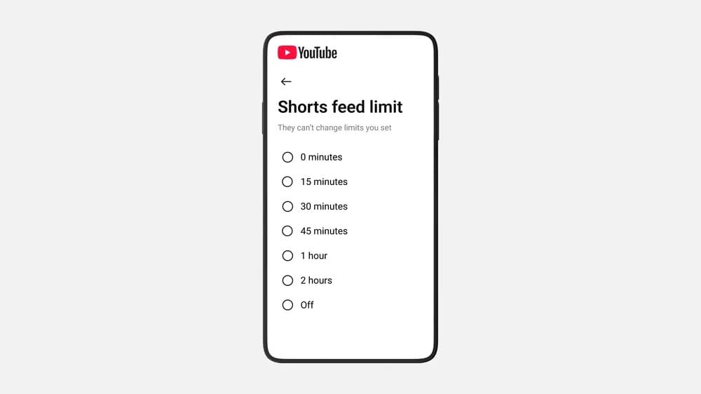 Natavení limitu pro YouTube Shorts | Zdroj: Google