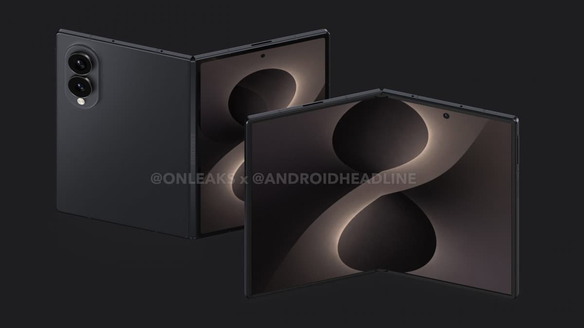 Samsung Galaxy Z Fold 8 Wide na neoficiálním renderu | Zdroj: Android Headlines