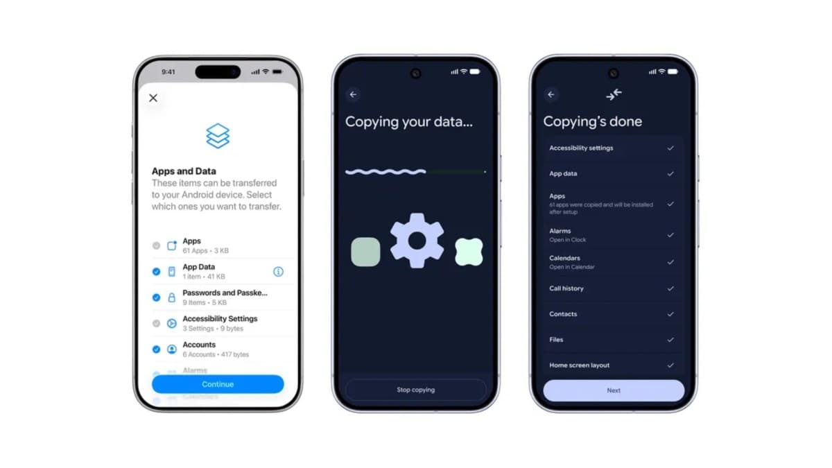 Přenos dat mezi iOS a Androidem | Zdroj: Google 
