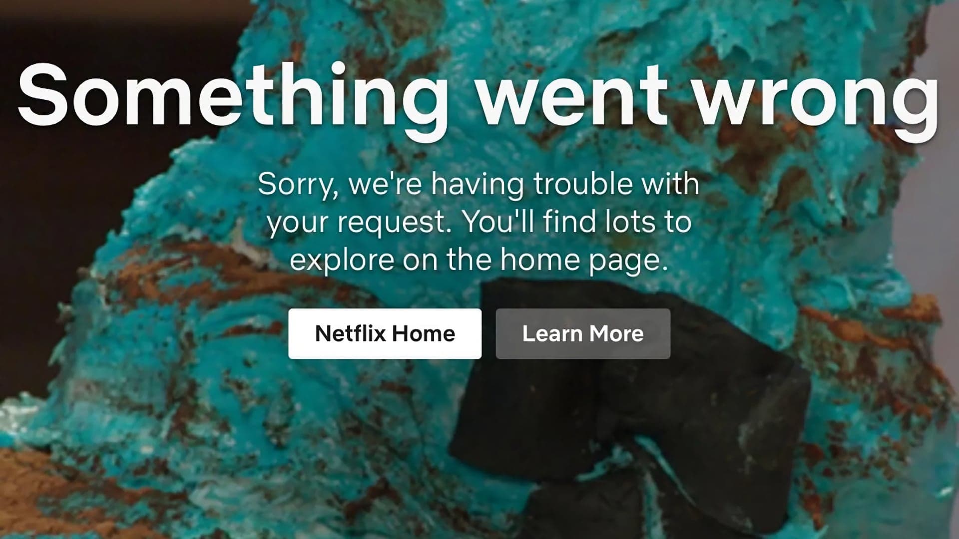 Chyba na webu Netflixu | Zdroj: Reddit