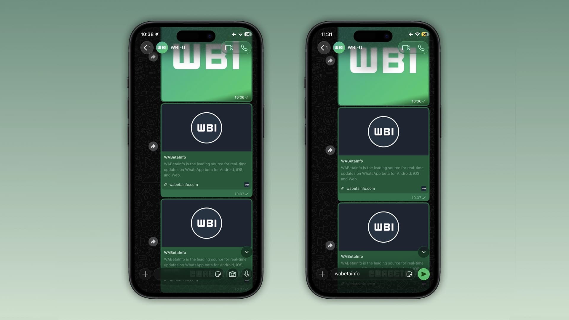 WhatsApp a jeho podání Liquid Glass | Zdroj: WABetainfo