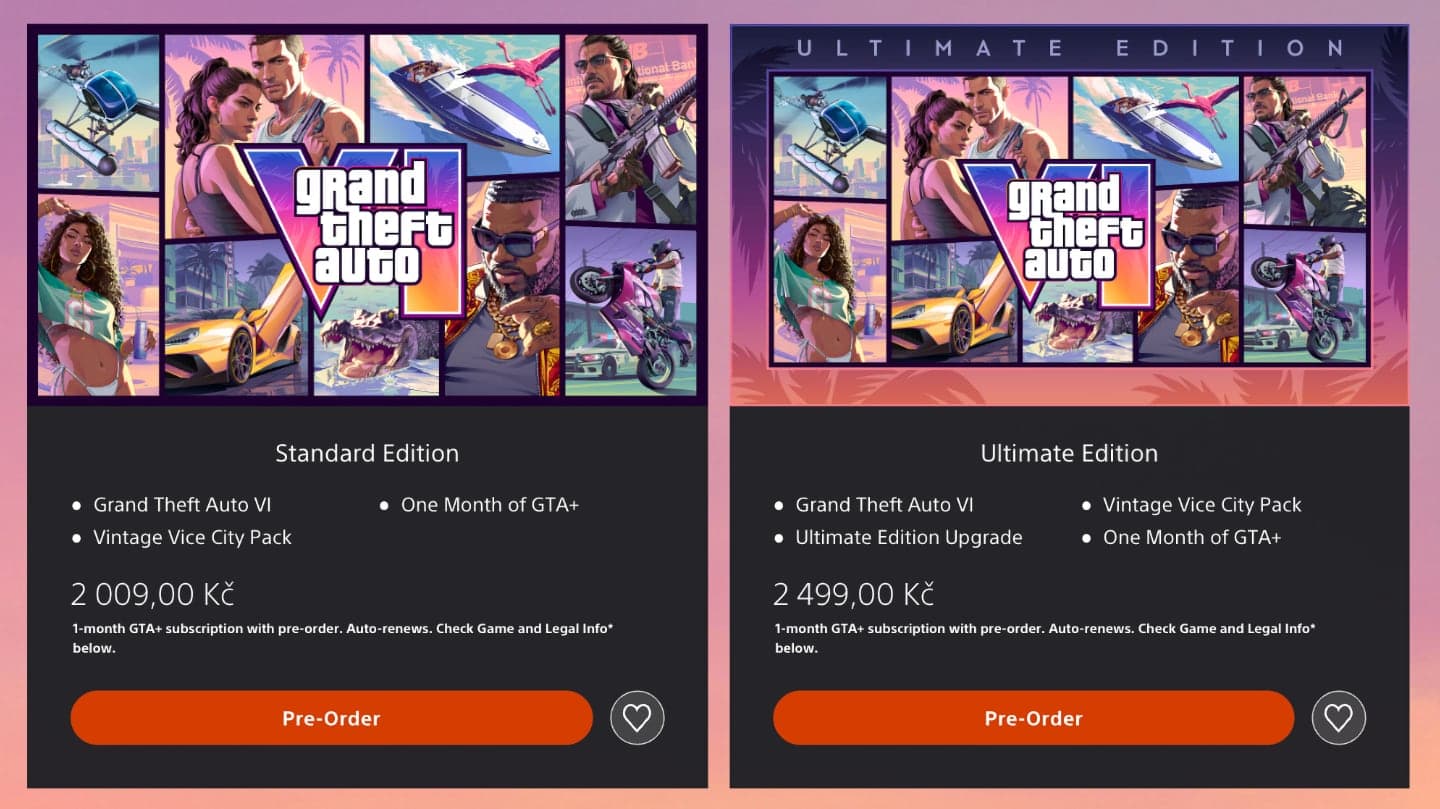 Ceny GTA 6 v Česku | Zdroj: Playstation
