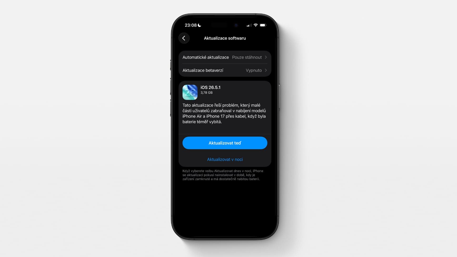 iOS 26.5.1 | Zdroj: Ondřej Koníček