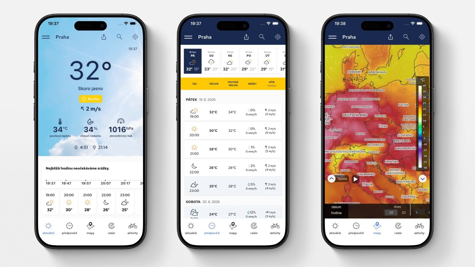 Počasí a radar Meteocentrum | Zdroj: Ondřej Koníček