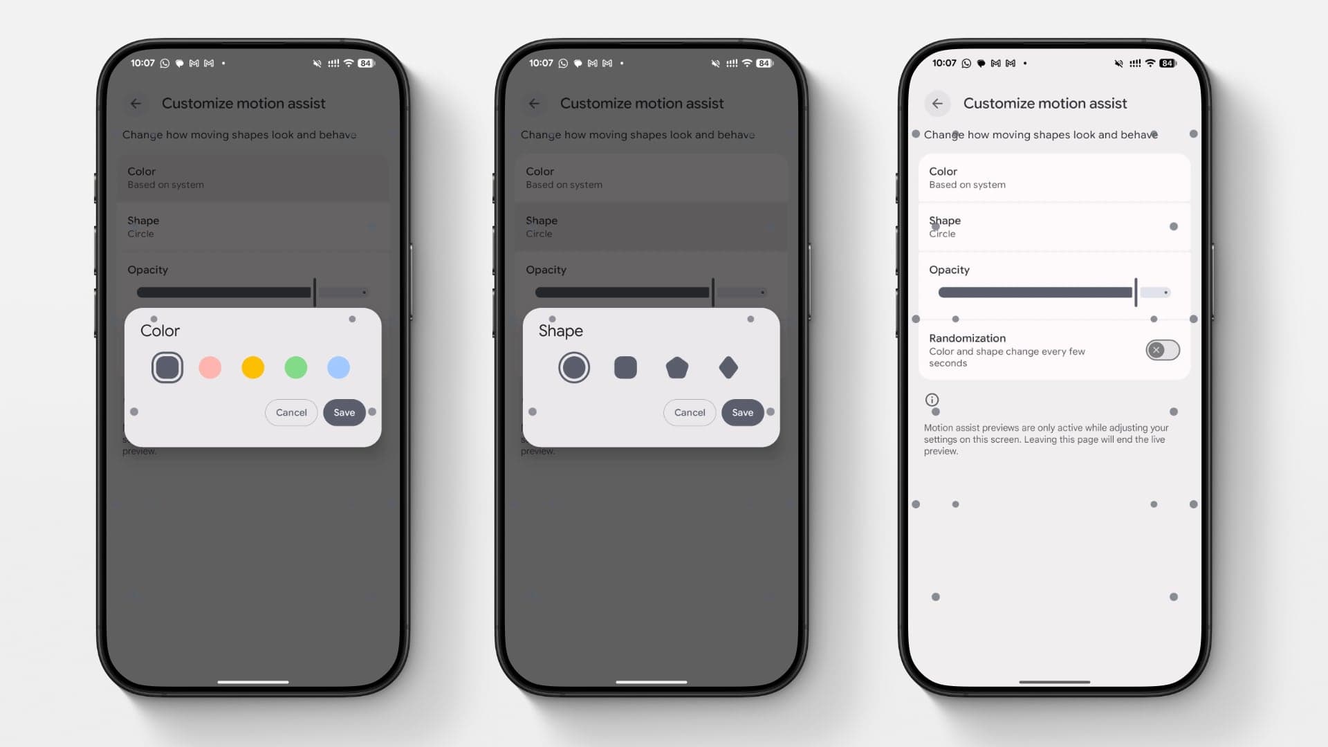 Android 17, funkce Motion Assist | Zdroj: Android Authority