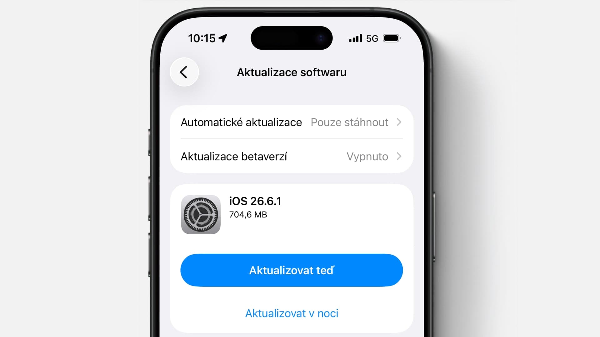 iOS 26.6.1 | Zdroj: Luboš Srb
