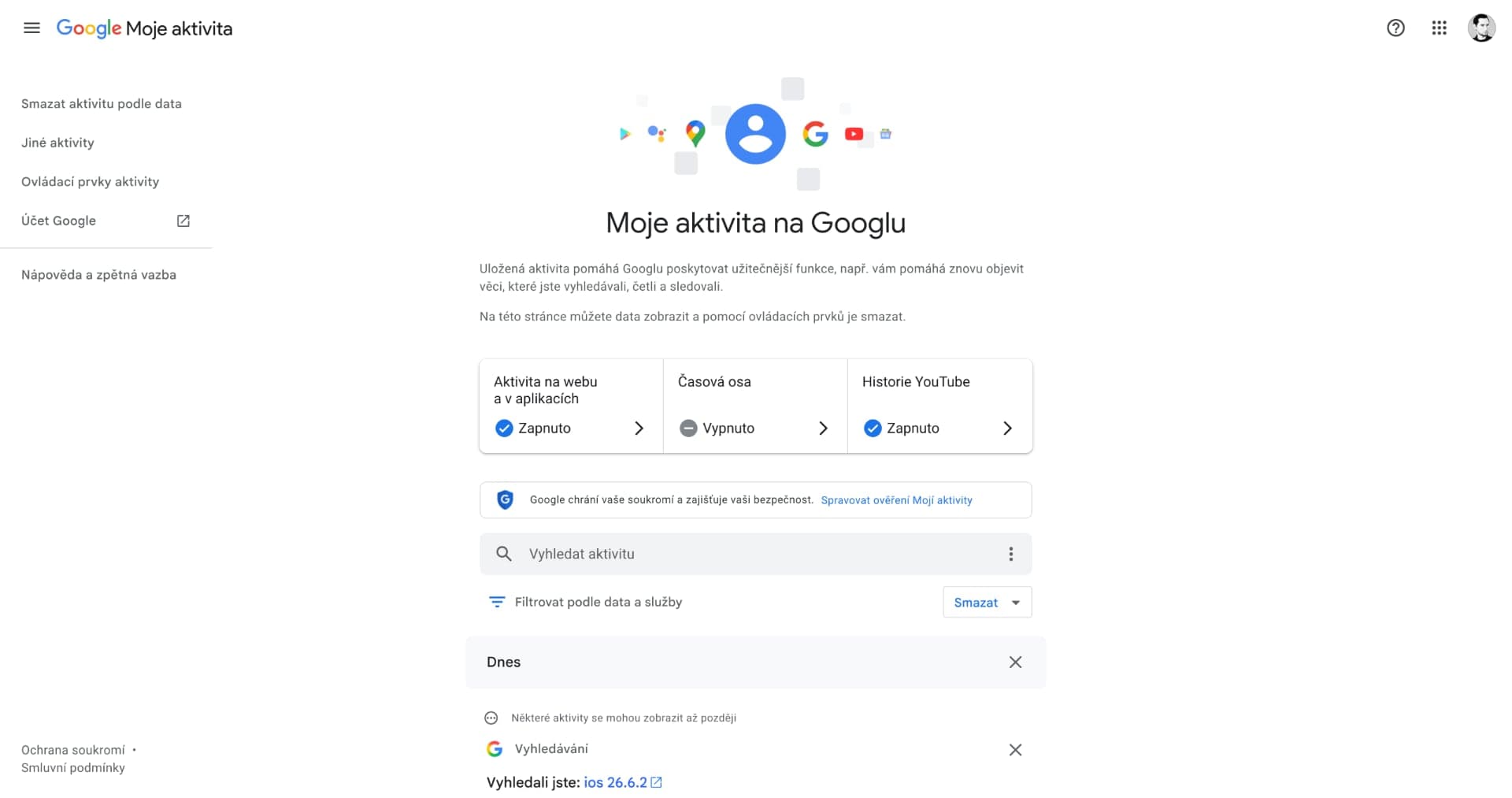 Google Moje Aktivita | Zdroj: Luboš Srb