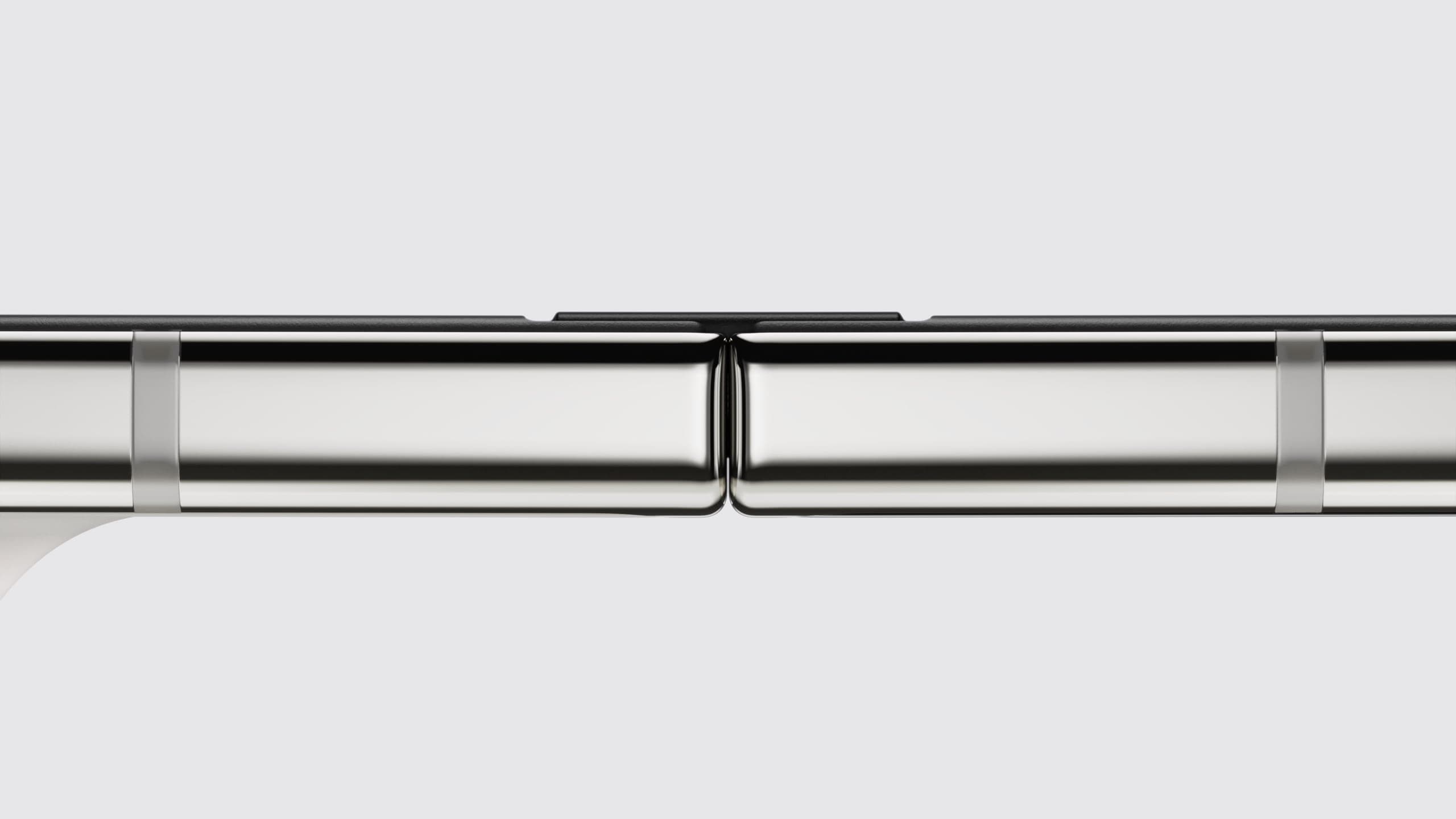 iPhone Duo, detail kloubu po otevření | Zdroj: Apple