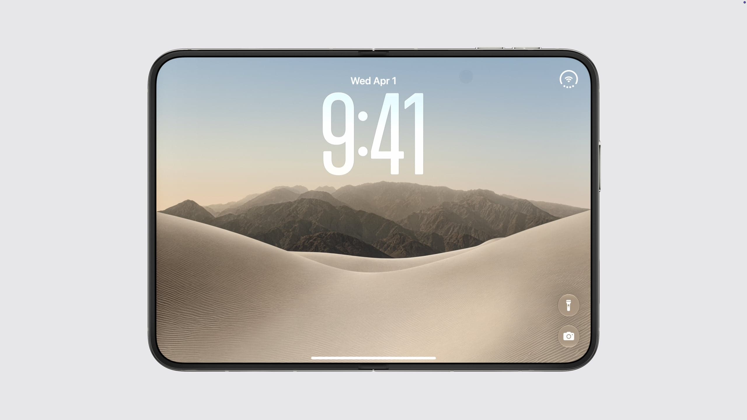 iPhone Duo, plně otevřený | Zdroj: Apple