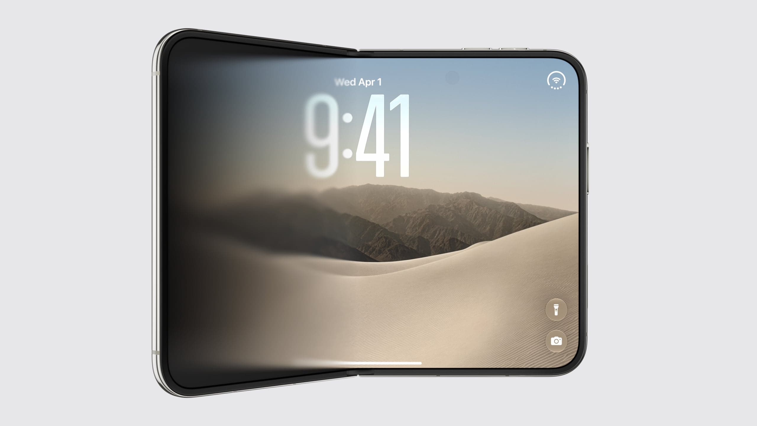 iPhone Duo, efekt otevírání s rozostřením obrazovky | Zdroj: Apple