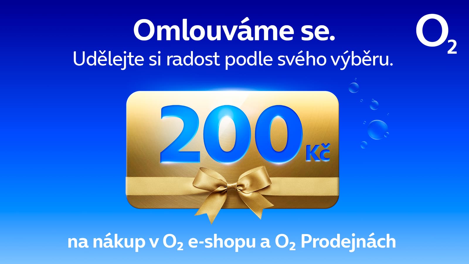 Voucher na 200 Kč od O2 | Zdroj: O2