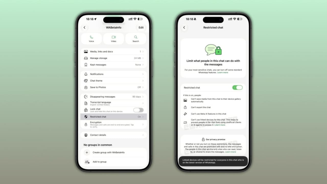 Omezený chat na WhatsAppu | Zdroj: WABetaInfo