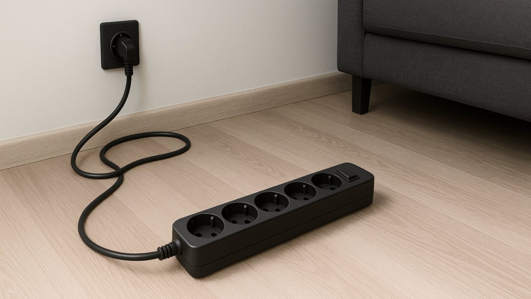 Prodlužovací kabel do zásuvky | Zdroj: Luboš Srb, vytvořeno pomocí ChatGPT