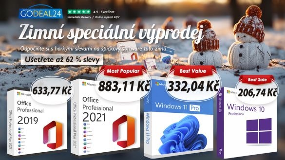 Zimní výprodej softwaru: Doživotní předplatné Microsoft Office Pro jen za 383,17 Kč