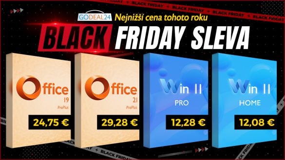 Godeal24 Black Friday: Office 2021 Pro za 705 Kč a Windows 11 Pro jen za 290 Kč!
