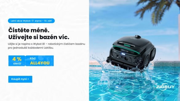 Méně čištění, více koupání. Wybot zlevnil robotické vysavače do bazénu