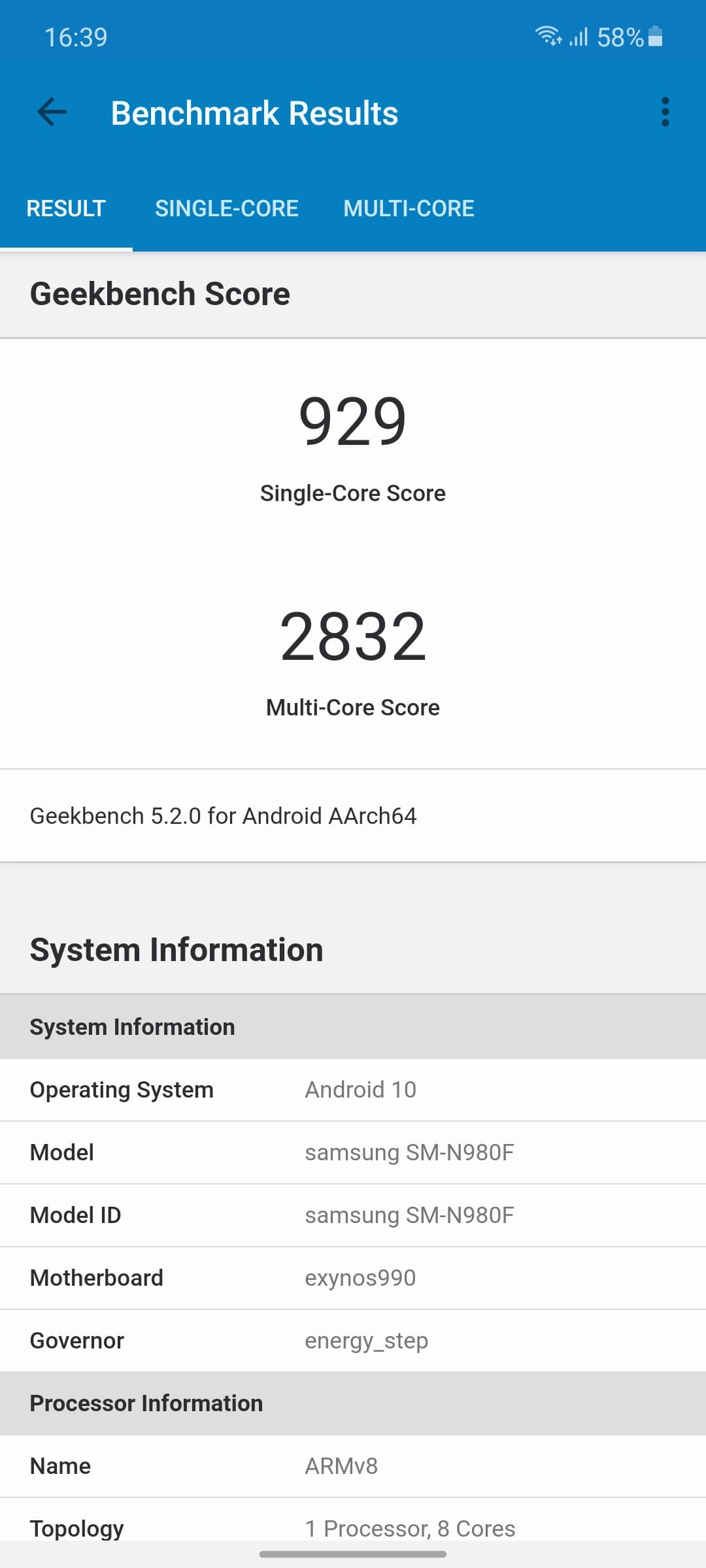 Samsung Galaxy Note 20 recenze, screenshot