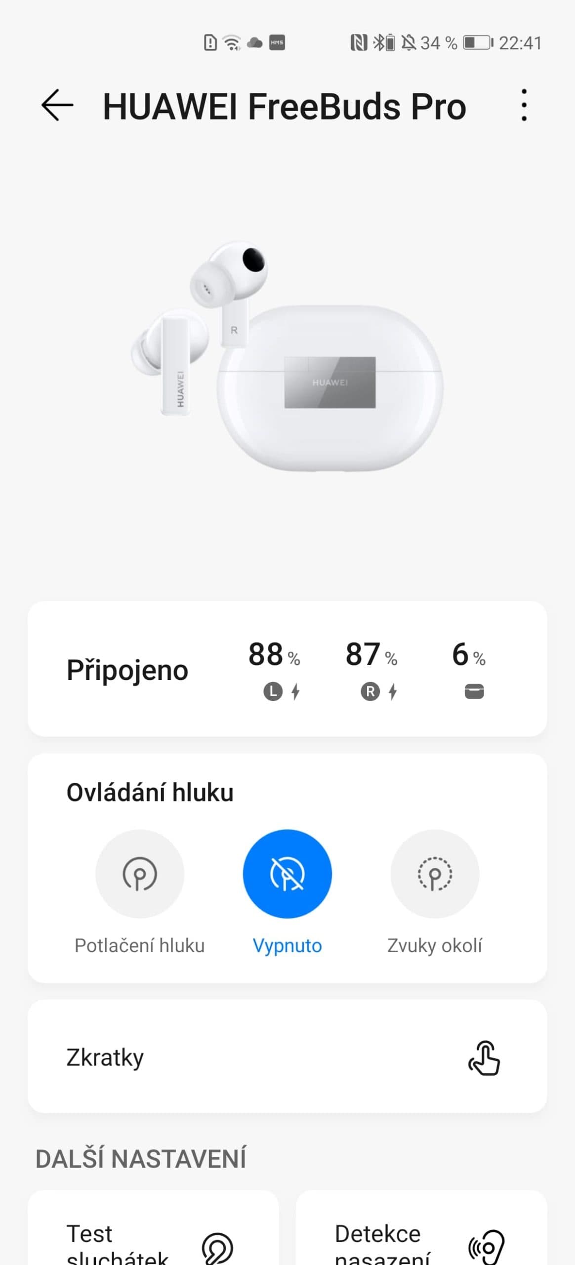 Huawei FreeBuds Pro, aplikace