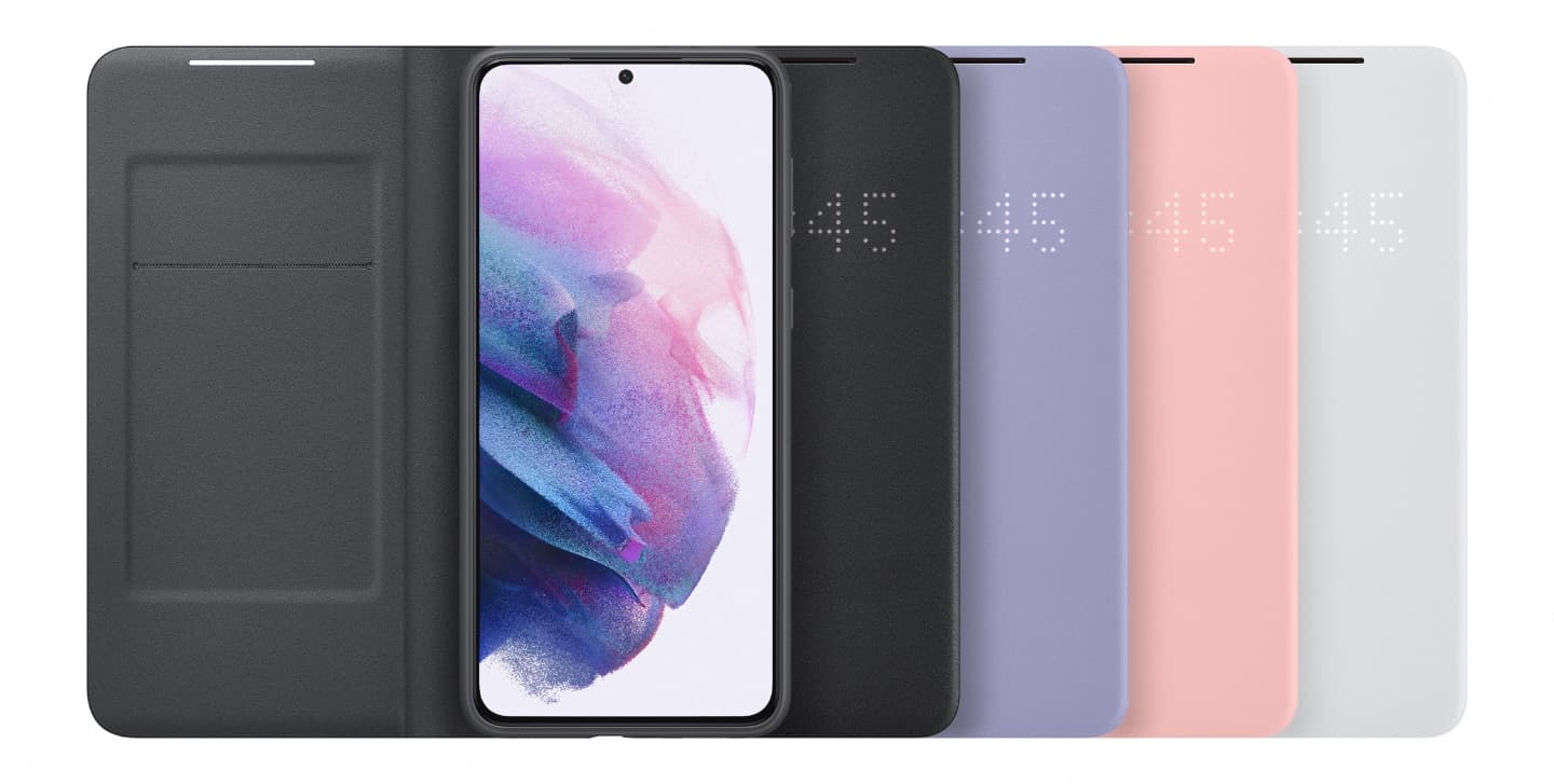 Samsung Galaxy S21 ve flipovém pouzdru LED Cover