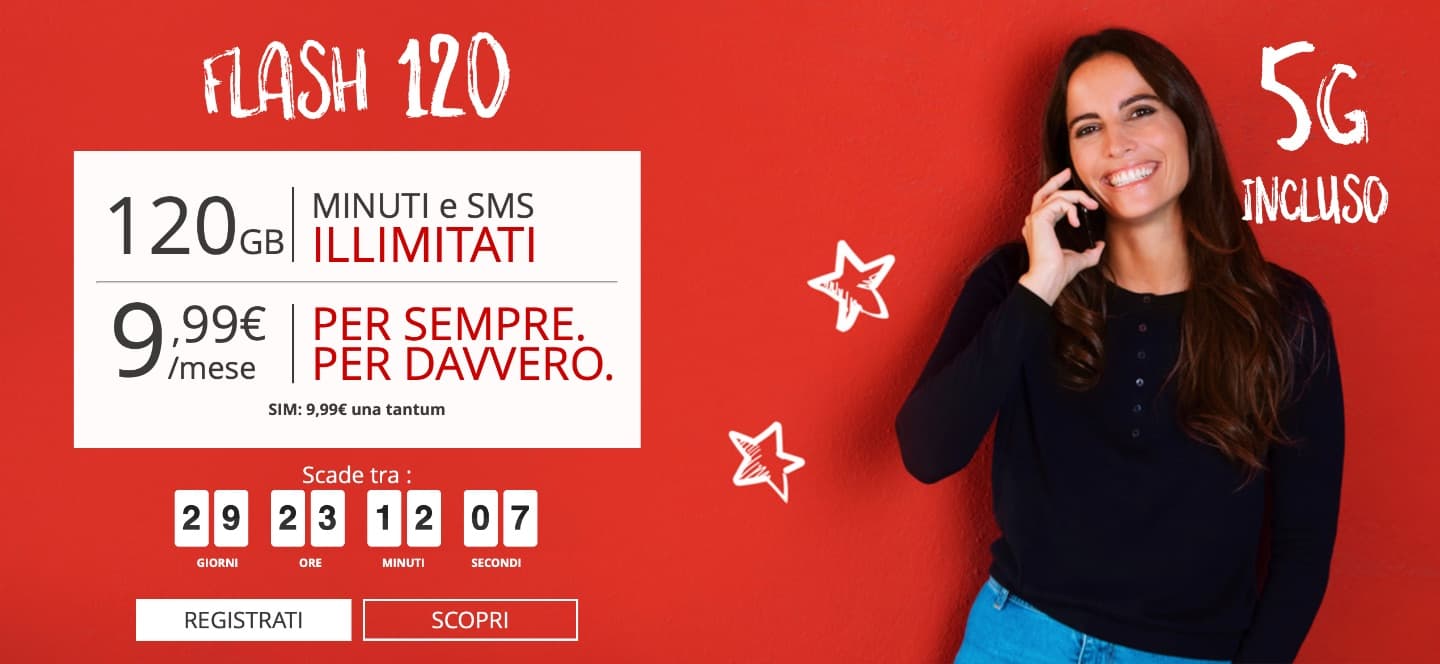 Operátor Iliad, nabídka Flash 120 GB