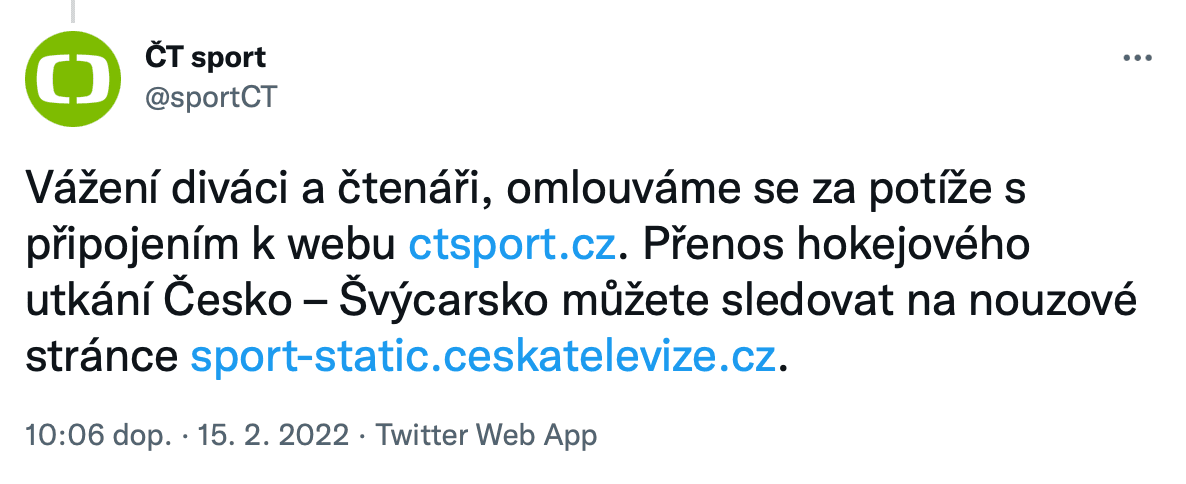 Česká televize, problémy, hokej