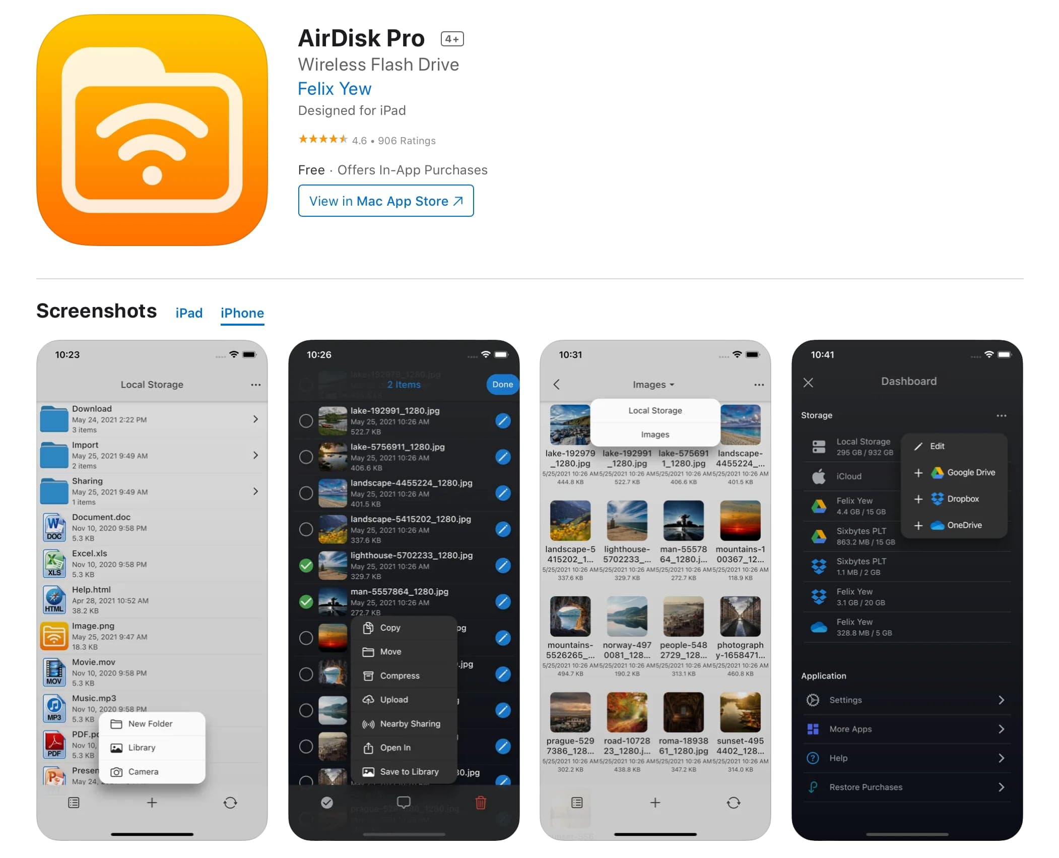 AirDisk Pro aplikace iOS