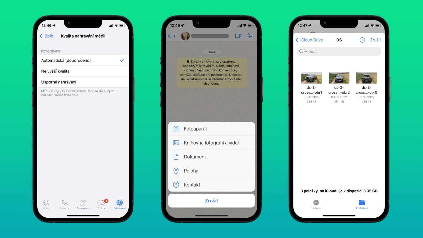 WhatsApp a posílání fotek bez ztráty kvality