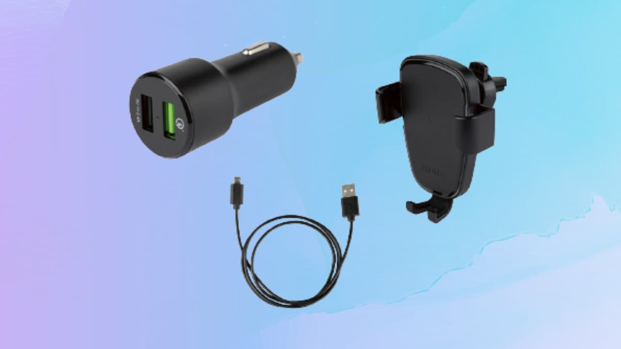 Perfektní sada držáku, adaptéru a kabelu do auta