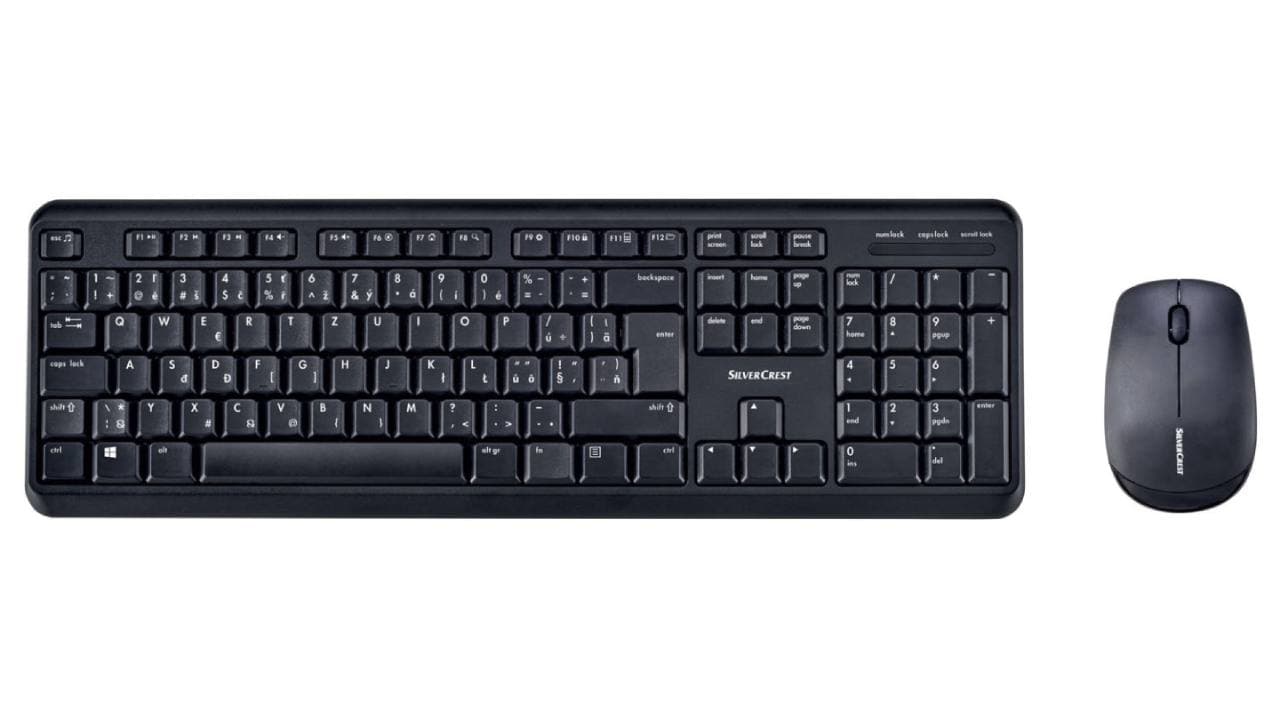 Silvercrest bezdrátový set klávesnice a myši