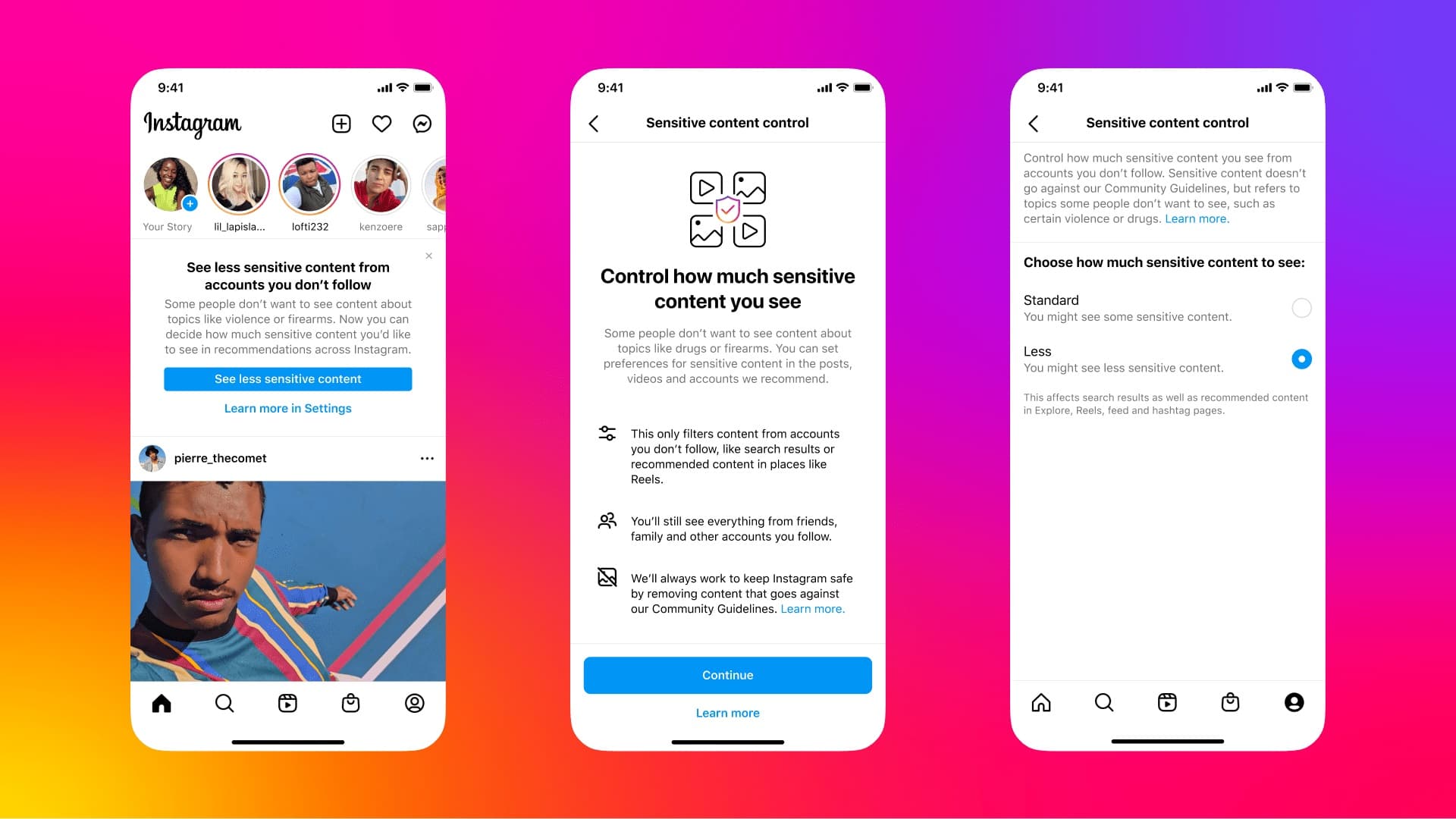 Instagram a nastavení zobrazení citlivého obsahu