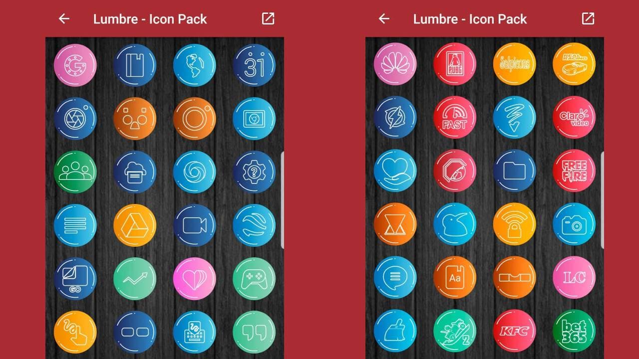 Balíček ikon Lumbre