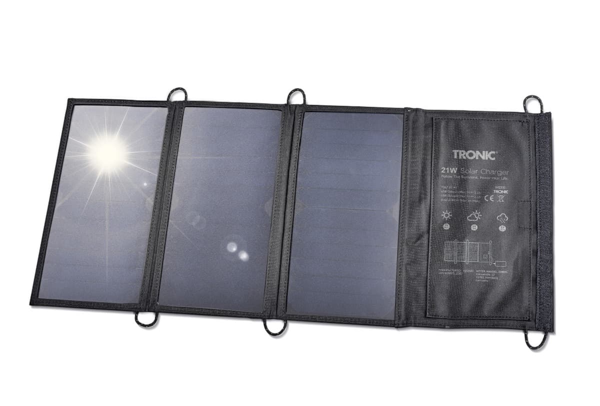 TRONIC® Skládací solární nabíječka z Lidlu