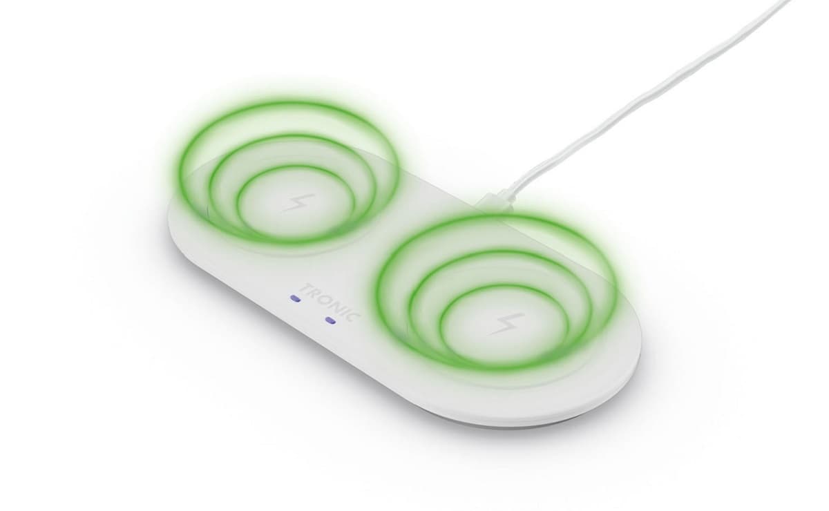 Bezdrátová nabíjecí podložka Qi Dual z Lidlu