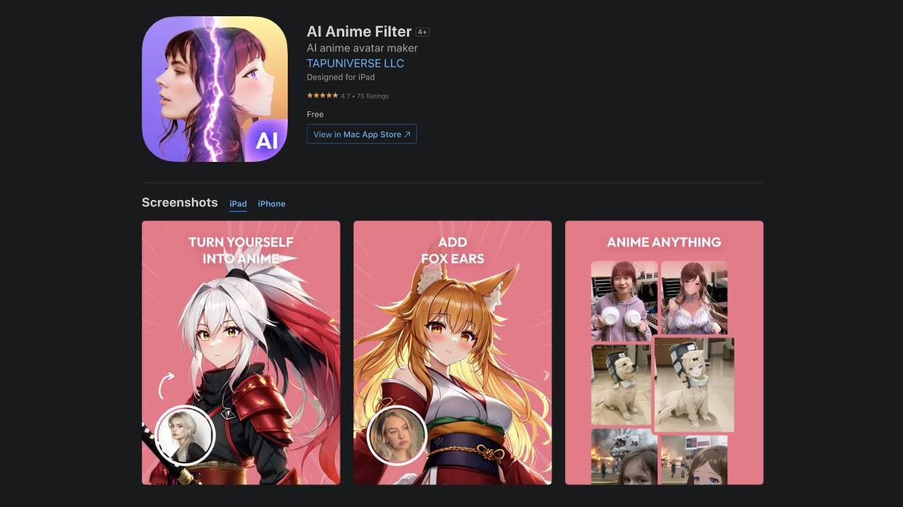 AI Anime Filter